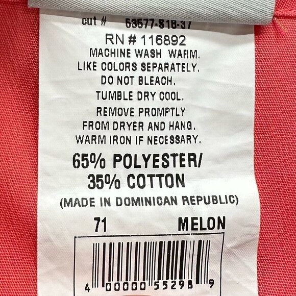 UA Scrubs Top Mens Size L V-Neck Short Sleeve Medical Uniform Melon Orange - Picture 9 of 10